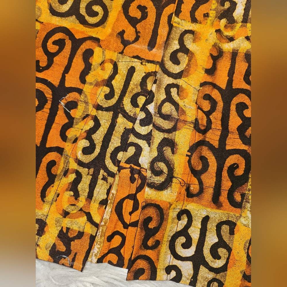 Vintage Handmade-Style African Print Patchwork Sleeveless Dress – Medium - Picture 3 of 5